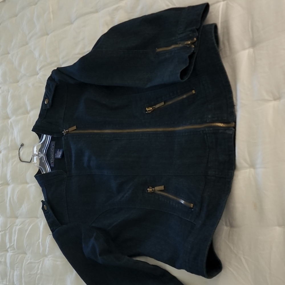 Lite denim new jacket with gold buttons